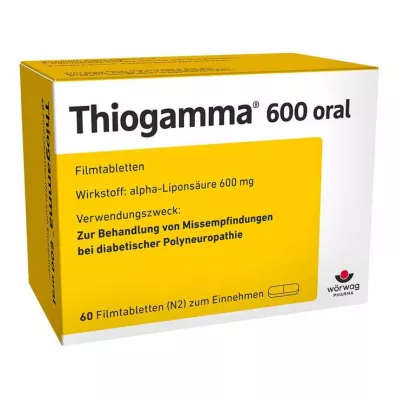 THIOGAMMA 600 oral film kaplı tablet, 60 adet THIOGAMMA 600 oral film kaplı tablet, 60 adet