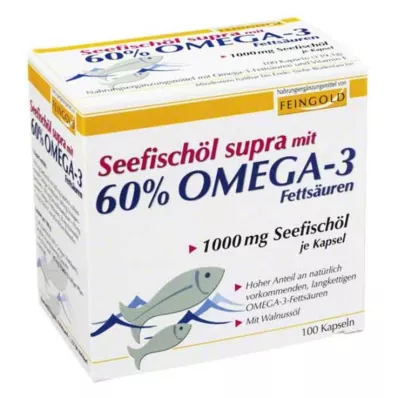 SEEFISCHÖL Supra %60 omega-3 yağ asitleri içeren yumuşak kapsül, 100 adet