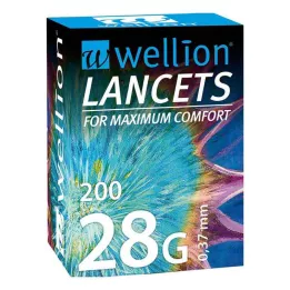 WELLION Lansetler 28 G, 200 adet