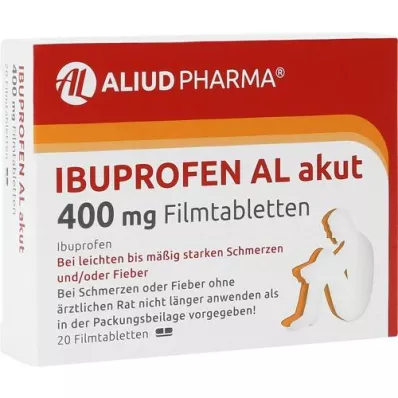 IBUPROFEN AL akut 400 mg film kaplı tabletler, 20 adet