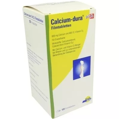 CALCIUM DURA Vit D3 film kaplı tabletler, 120 adet