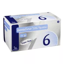 NOVOFINE 6 mm kanüller 32 G uçlu sth, 100 adet