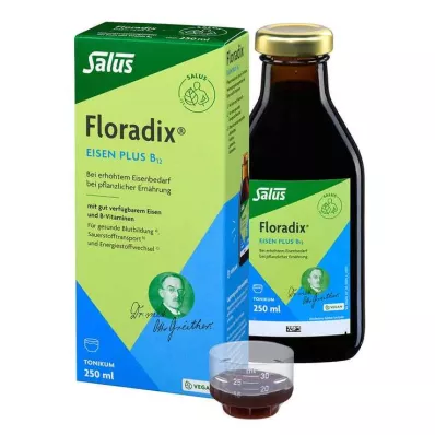 FLORADIX Demir artı B12 vegan tonik, 250 ml