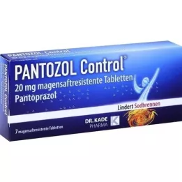 PANTOZOL Kontrol 20 mg enterik kaplı tabletler, 7 adet