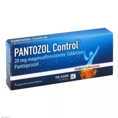 PANTOZOL Kontrol 20 mg enterik kaplı tabletler, 7 adet PANTOZOL Kontrol 20 mg enterik kaplı tabletler, 7 adet