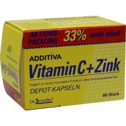 ADDITIVA C Vitamini+Çinko Depotcaps.aksiyon paketi, 80 adet
