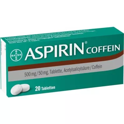 ASPIRIN Kafein tabletleri, 20 adet