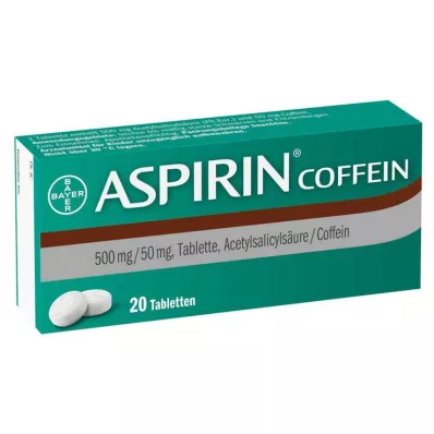 ASPIRIN Kafein tabletleri, 20 adet