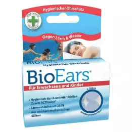 BIOEARS Silikon kulak tıkacı antimikrobiyal, 6 adet