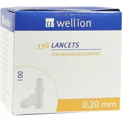 WELLION Lansetler 33 G, 100 adet