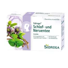 SIDROGA Uyku ve sinir çayı filtre torbaları, 20X2.0 g
