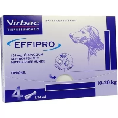 EFFIPRO 134 mg pip.solüsyonu.orta.boy.köpek.üzerine.damlatmak.için, 4 adet