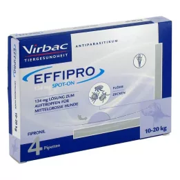 EFFIPRO 134 mg pip.solüsyonu.orta.boy.köpek.üzerine.damlatmak.için, 4 adet
