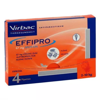 Effipro 67 mg veteriner.Küçük köpekler için spot çözüm, 4 adet Effipro 67 mg veteriner.Küçük köpekler için spot çözüm, 4 adet