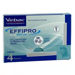 EFFIPRO Kediler için 50 mg damlatma çözeltisi, 4 adet