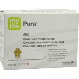 MYLIFE Pura kan şekeri test şeritleri, 50 adet