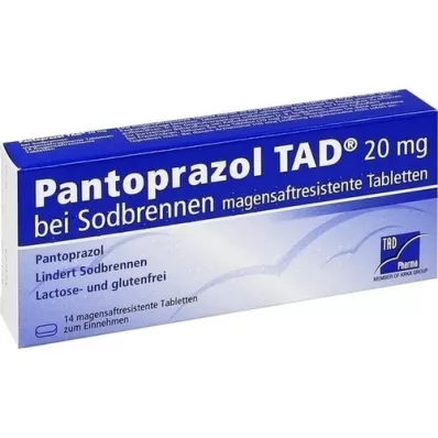PANTOPRAZOL TAD 20 mg b.Sodbrenn. mide suyu tabletleri, 14 adet