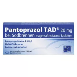 PANTOPRAZOL TAD 20 mg b.Sodbrenn. mide suyu tabletleri, 14 adet