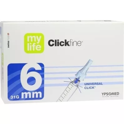 MYLIFE Clickfine kalem iğneleri 6 mm 31 G, 100 adet
