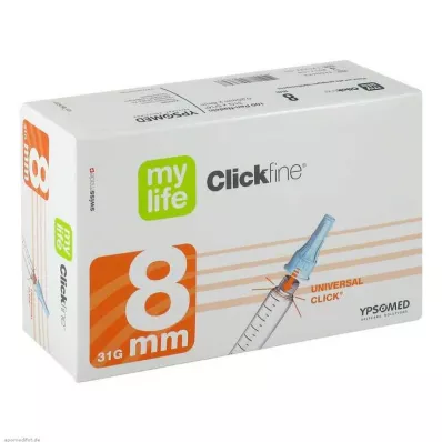 MYLIFE Clickfine kalem iğneleri 8 mm, 100 adet