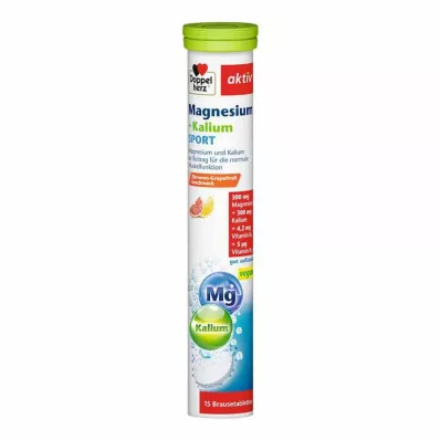 DOPPELHERZ Magnezyum+Potasyum Spor Efervesan Tabletleri, 15 Kapsül