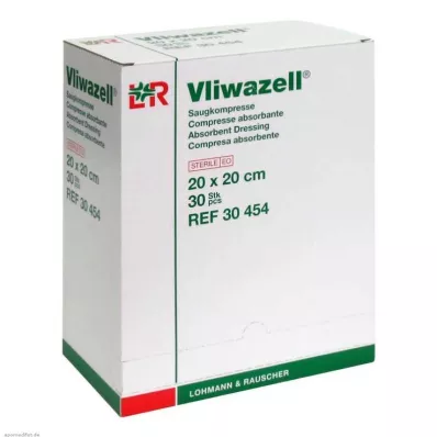 VLIWAZELL Emme kompresleri steril 20x20 cm, 30 adet