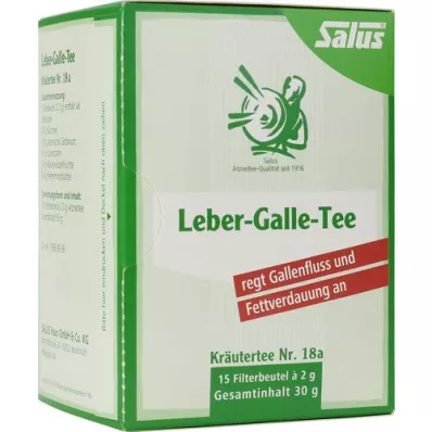 LEBER GALLE-Tea Herbal Tea No.18a Salus Filtre Mendil, 15 adet
