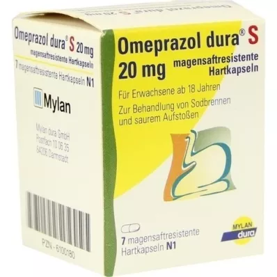 OMEPRAZOL dura S 20 mg gastro-dirençli sert kapsül, 7 adet