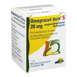 OMEPRAZOL dura S 20 mg enterik kaplı sert kapsül, 14 adet