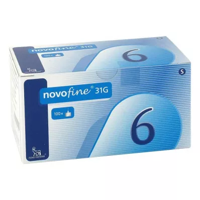 NOVOFINE 6 iğne 0,25x6 mm, 100 adet