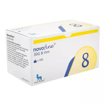NOVOFINE 8 iğne 0,30x8 mm, 100 adet NOVOFINE 8 iğne 0,30x8 mm, 100 adet