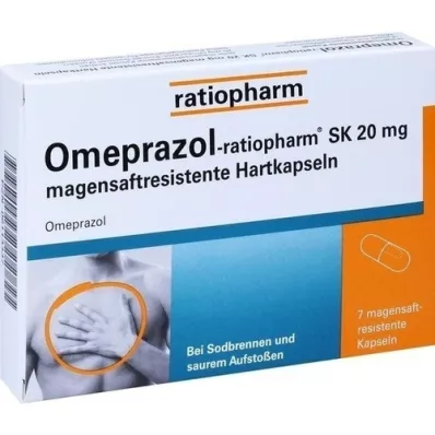 OMEPRAZOL-ratiopharm SK 20 mg mide suyu sert kapsül, 7 adet