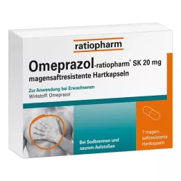 OMEPRAZOL-ratiopharm SK 20 mg mide suyu sert kapsül, 7 adet