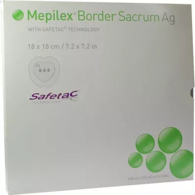Mepilex Border Sacrum Ag bandaj 18x18cm, 5 adet Mepilex Border Sacrum Ag bandaj 18x18cm, 5 adet