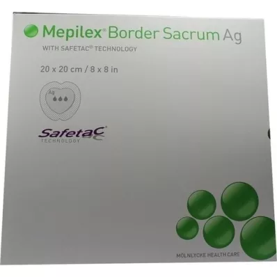 MEPILEX Border Sacrum Ag köpük pansuman, 20x20 cm steril, 5 adet