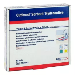 CUTIMED Sorbact Hidroaktif kompres 7x8,5 cm, 10 adet