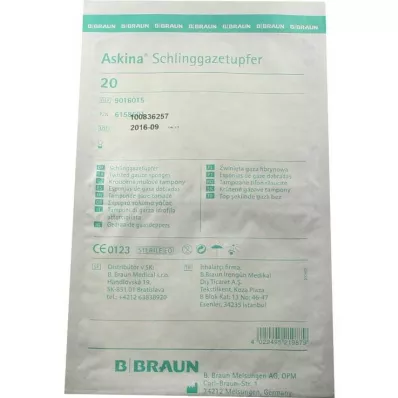 ASKINA Sling gazlı bez erik yeşili steril, 20 adet ASKINA Sling gazlı bez erik yeşili steril, 20 adet