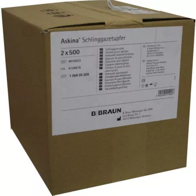 ASKINA Sling gazlı bez, erik büyüklüğünde, steril olmayan, 2X500 adet ASKINA Sling gazlı bez, erik büyüklüğünde, steril olmayan, 2X500 adet