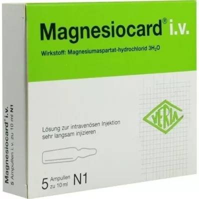 MAGNESIOCARD enjeksiyon için i.v. çözelti, 5X10 ml