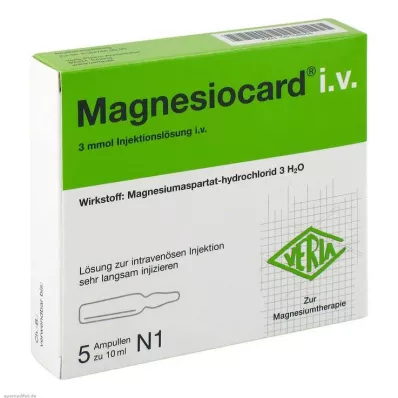MAGNESIOCARD enjeksiyon için i.v. çözelti, 5X10 ml