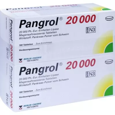 PANGROL 20.000 enterik kaplı tablet, 200 adet