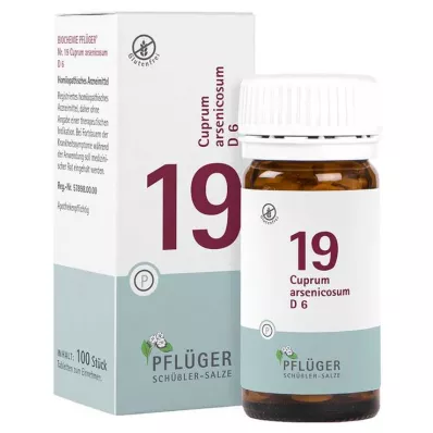 Biyokimya Pflueger 19 Cuprum arsenicosum D 6 tablet, 100 adet