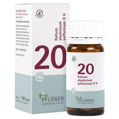 Biyokimya Pflueger 20 Potasyum alüminyum sülfürikum D 6 tablet, 100 adet Biyokimya Pflueger 20 Potasyum alüminyum sülfürikum D 6 tablet, 100 adet