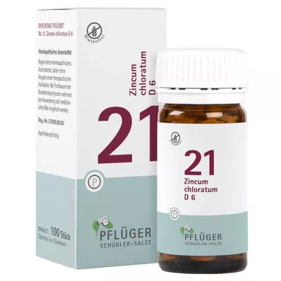 Biyokimya Pflueger 21 Zincum chloratum D 6 tablet, 100 adet