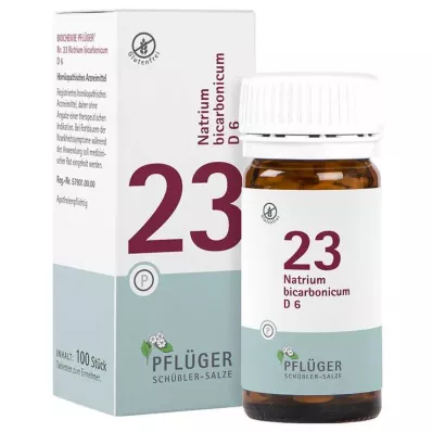 Biyokimya Pflueger 23 sodyum bikarbon.D 6 tablet, 100 adet Biyokimya Pflueger 23 sodyum bikarbon.D 6 tablet, 100 adet
