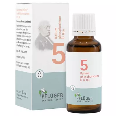BIOCHEMIE Pflüger 5 Potasyum fosforikum D 6 damla, 30 ml BIOCHEMIE Pflüger 5 Potasyum fosforikum D 6 damla, 30 ml