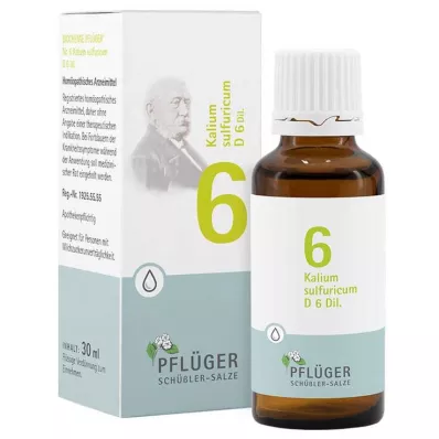 Biyokimya Pflueger 6 Kalium sülfürikum D 6 damla, 30 ml Biyokimya Pflueger 6 Kalium sülfürikum D 6 damla, 30 ml
