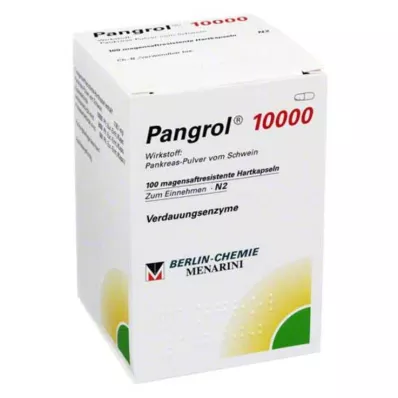 PANGROL 10.000 Enterik kaplı kabuklu sert kapsül, 100 adet PANGROL 10.000 Enterik kaplı kabuklu sert kapsül, 100 adet