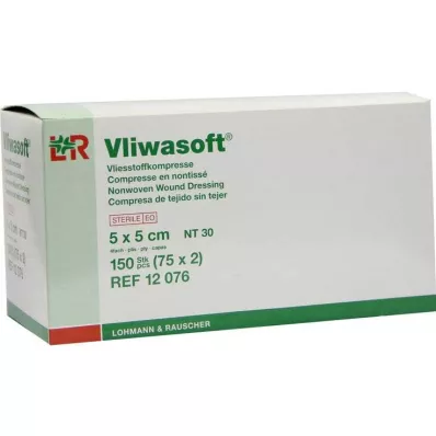 VLIWASOFT Dokunmamış kompresler 5x5 cm steril 4l, 150 adet