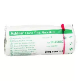 ASKINA Elast Fine bandaj 8 cmx4 m selofan sargılı, 1 adet